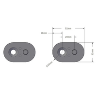 50-231-0 MODULAR SOLUTIONS HANDLE<br>ALUMINUM HANDLE 200 FASTENING SET (USED WITH 50-230-0)